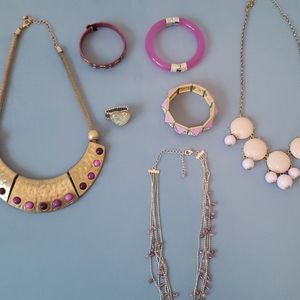 Set of purple fashion jewelry Baublebar and other brands